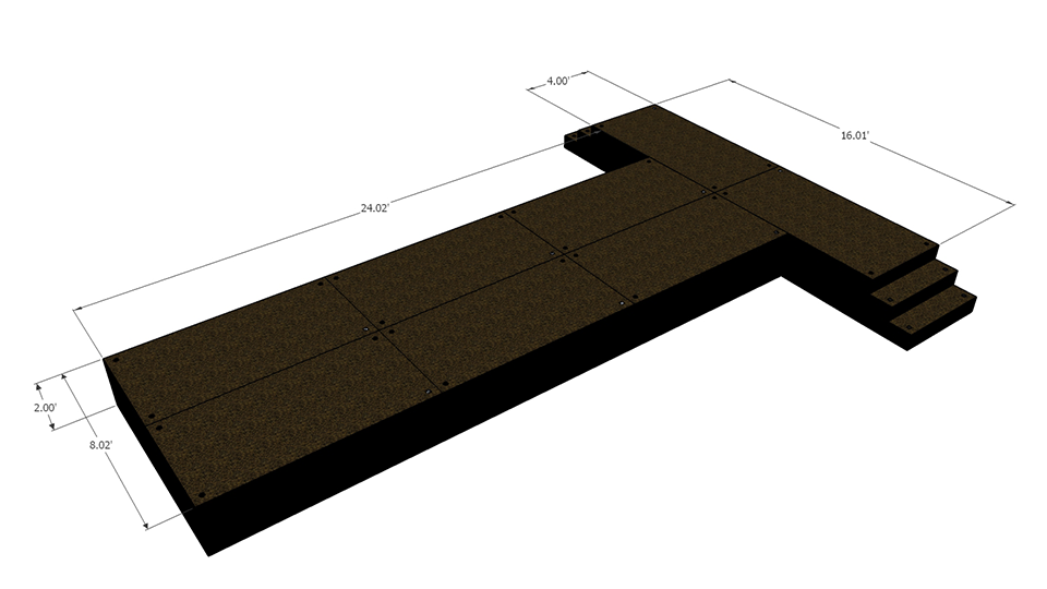 Catwalk Hire Package 5 - 24ft x 8ft Runway and 16ft x 4ft T-Section